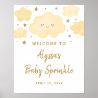 Nuage doré rêveur étoiles bébé Sprinkle Bienvenue