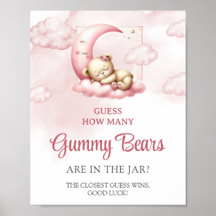 Poster Nuage d'ours en peluche neuf Devinez combien d'our