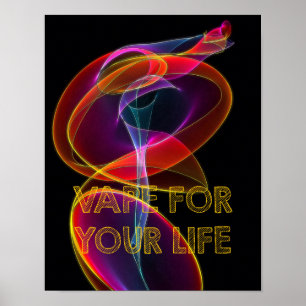 Poster Nuage fluorescent Vape pendant la vie