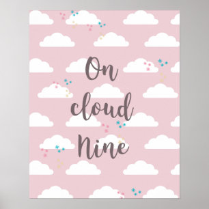 Poster Nuage Neuf Cloud Typographie