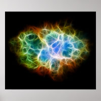 Nuage spatial nébuleux crabe