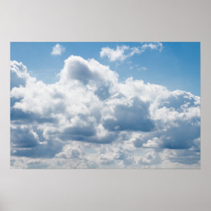 Poster nuages-388922 BEAU SKI NATURE BLEUE BLANC CLOU