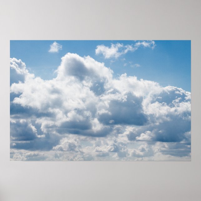 Poster nuages-388922 BEAU SKI NATURE BLEUE BLANC CLOU (Devant)