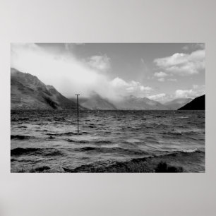 Poster Nuages au-dessus du lac