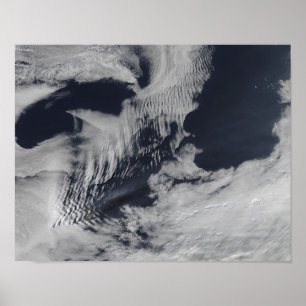 Poster nuages Bateau-vague-formés dans l'Indien du sud