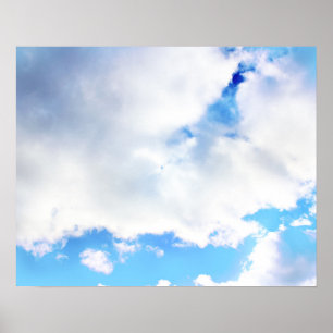 Poster Nuages blancs et ciel bleu