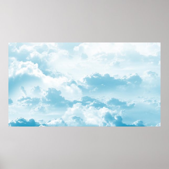 Poster Nuages ciel cartographier images vectorielles (Devant)
