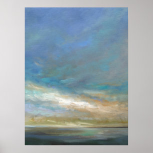 Poster Nuages côtiers avec océan
