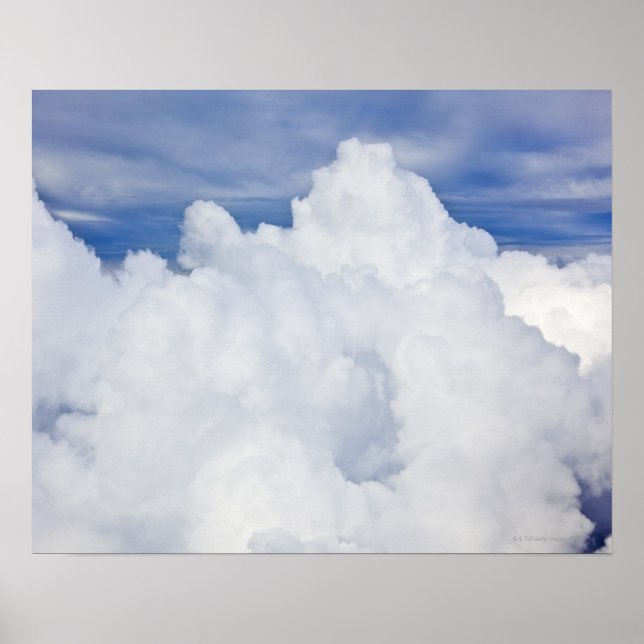 Poster Nuages cumulés vus en grand angle. (Devant)