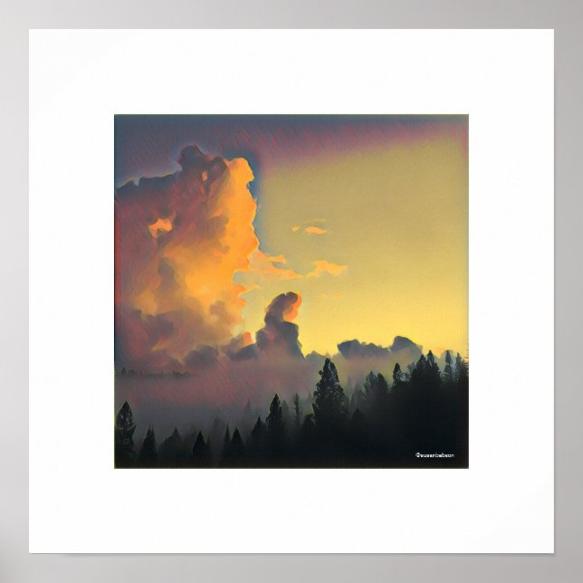 Poster Nuages de coucher de soleil (Devant)