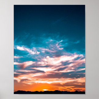 Poster Nuages de coucher de soleil