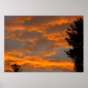 Poster Nuages de coucher de soleil