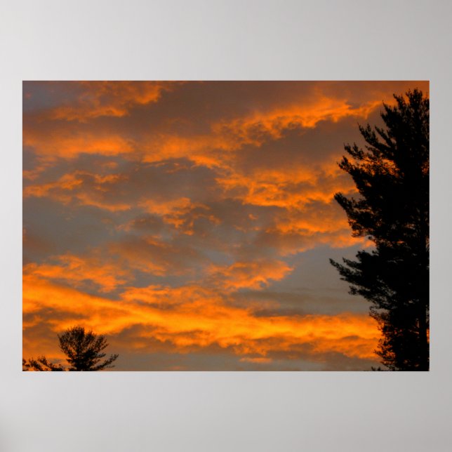 Poster Nuages de coucher de soleil (Devant)