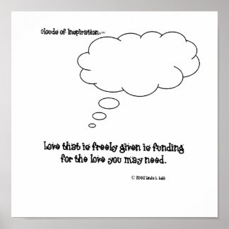 Poster nuages d'inspiration™ amour librement donné