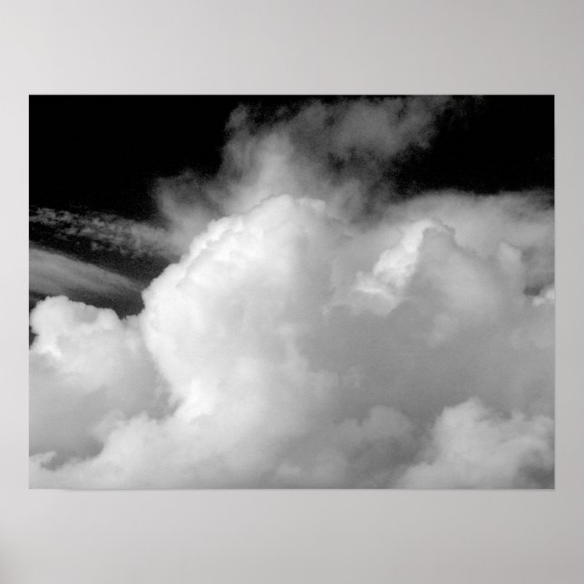 Poster Nuages dramatiques (B&W) (Devant)