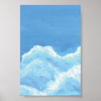 Nuages Fluffy Imprimer, Papier d'affiche de valeur
