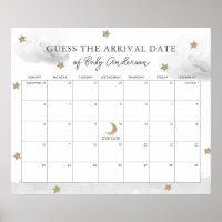 Nuages Gris & Étoiles Devinez Le Calendrier Date D
