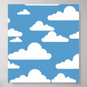 Poster Nuages mignons
