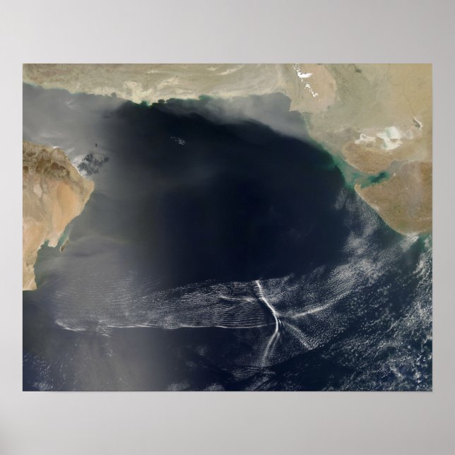 Poster Nuages ondulés au-dessus de la mer d'Oman (Devant)