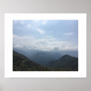 Poster Nuages sur les collines Sky Blue Color Photographi