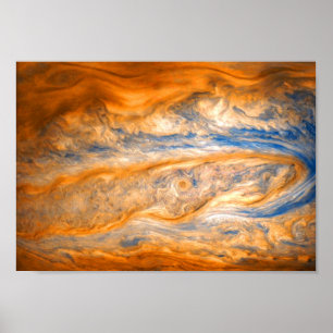 Poster Nuages tourbillonnants de Jupiter