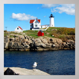 Poster Nubble Lighthouse, Cape Neddick, Maine