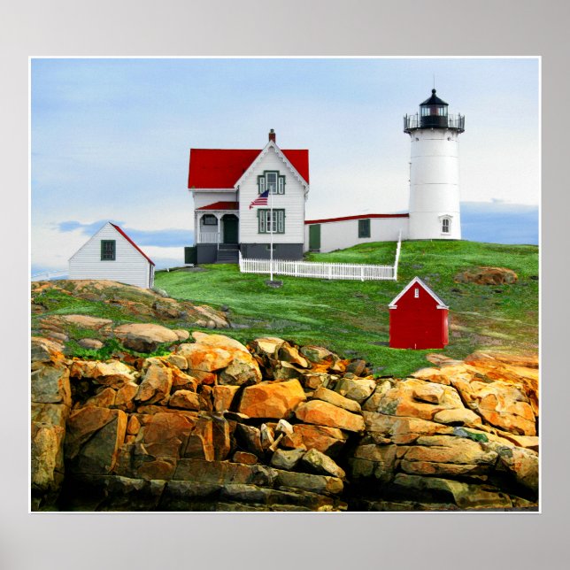 Poster Nubble Lighthouse York Maine (Devant)