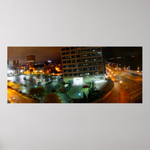 Poster Nuit au centre-ville d'Evansville, Indiana