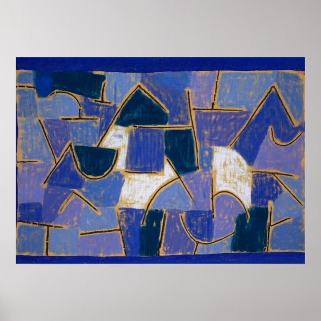 Poster Nuit bleue, 1937 par Paul Klee (Devant)