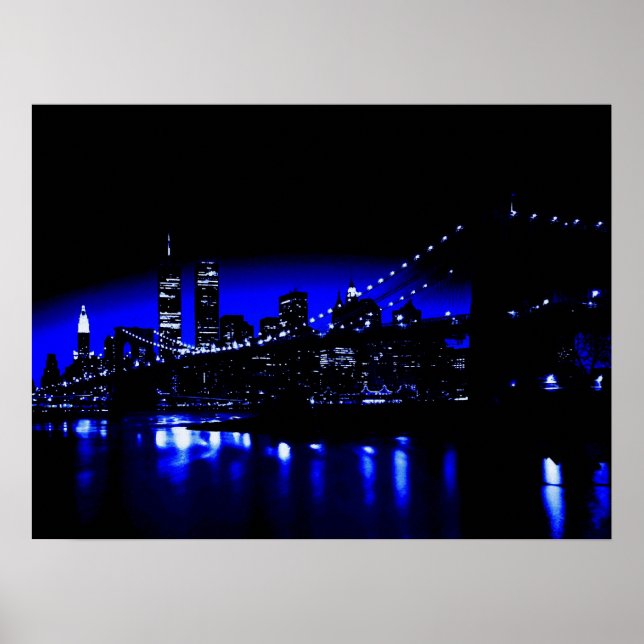 Poster Nuit bleue à New York (Devant)