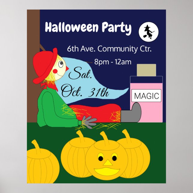 Poster Nuit de la magie d'Halloween : (Devant)