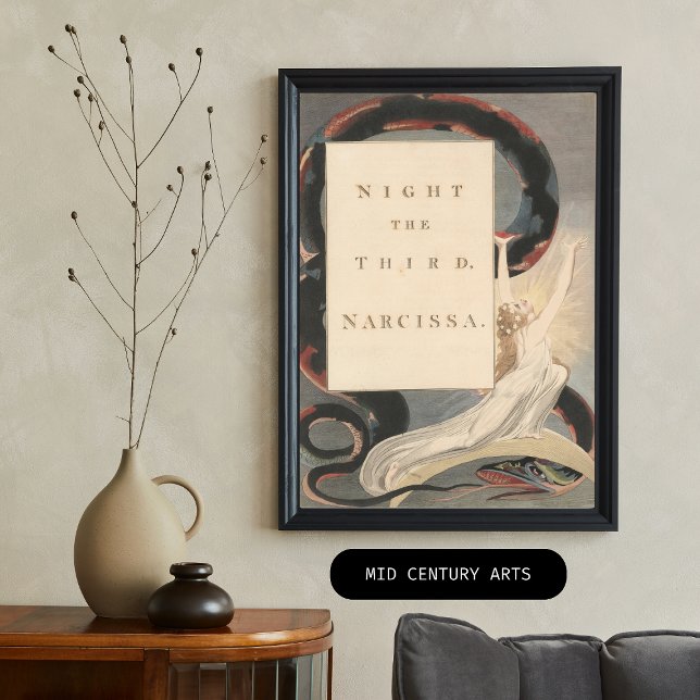 Poster Nuit de la troisième Narcissa, de Edward Young's (Night the Third Narcissa, Title-Page from the 'Nights' of Edward Young's Night Thoughts)