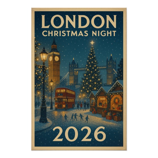 Poster Nuit de Noël à Londres 2026 (Devant)