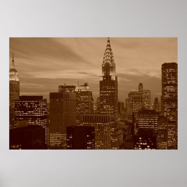 Poster Nuit de Sepia New York (Devant)