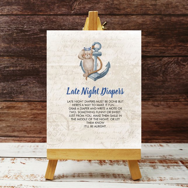 Poster Nuit Dernière couche Nautique Aventure Attente (Créateur téléchargé)