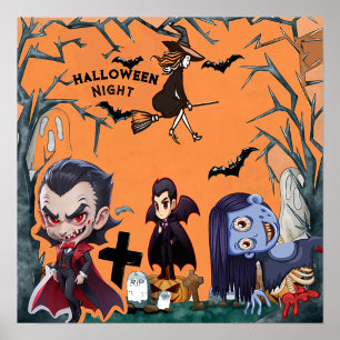 Poster Nuit d'Halloween