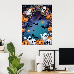 Poster Nuit d'Halloween enchantée