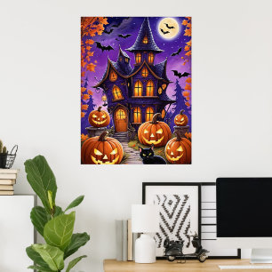 Poster Nuit d'Halloween enchantée