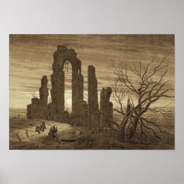 Poster Nuit d'hiver Caspar David Friedrich (Devant)