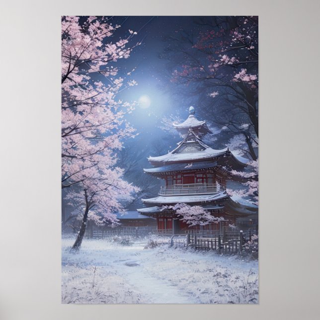 Poster Nuit d'hiver paisible au Temple (Devant)