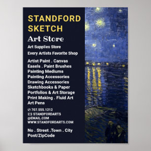 Poster Nuit Éblouissante Sur Le Rhône, Magasin D'Articles