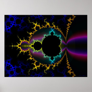Poster Nuit électrique factice Mandelbrot