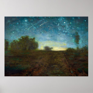 Poster Nuit étoilée, 1850-1865 par Jean-François Millet