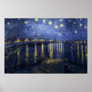 Poster Nuit étoilée sur le Rhône
