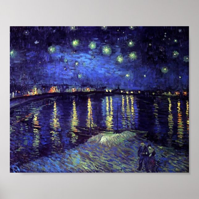 Poster Nuit étoilée sur le Rhône (Devant)