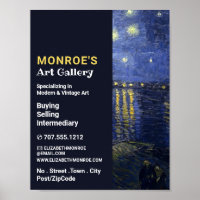 Nuit étoilée sur le Rhône, marchand d'art, galerie