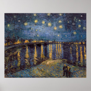 Poster Nuit étoilée sur le Rhône par Vincent Van Gogh