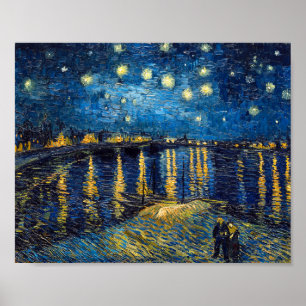 Poster Nuit étoilée sur le Rhône Van Gogh