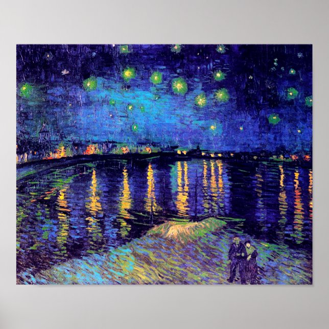 Poster Nuit étoilée sur le Rhône Van Gogh Art (Devant)