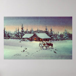 Poster NUIT FROIDE D'HIVER par SHARON SHARPE